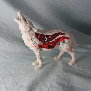 night wolf figurine westland tribal art call of the wolf (w2011)